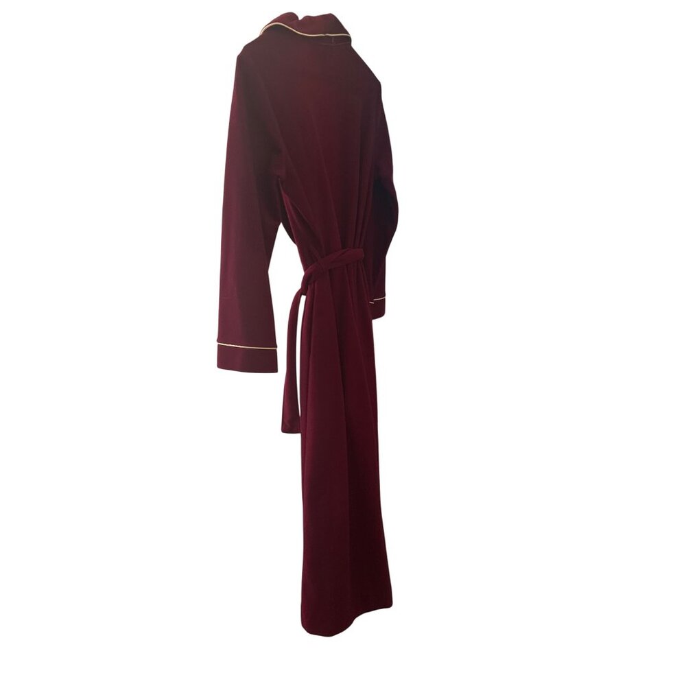 Vintage 70s Millay Burgundy Robe Small Made In USA Loungewear Hefner - Picture 4 of 4